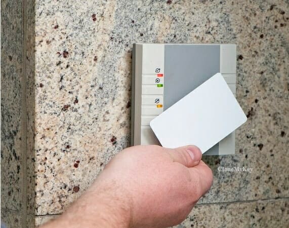 RFID Key Card Against Sensor