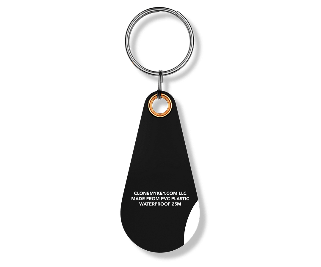Black PVC Thin Key Fob