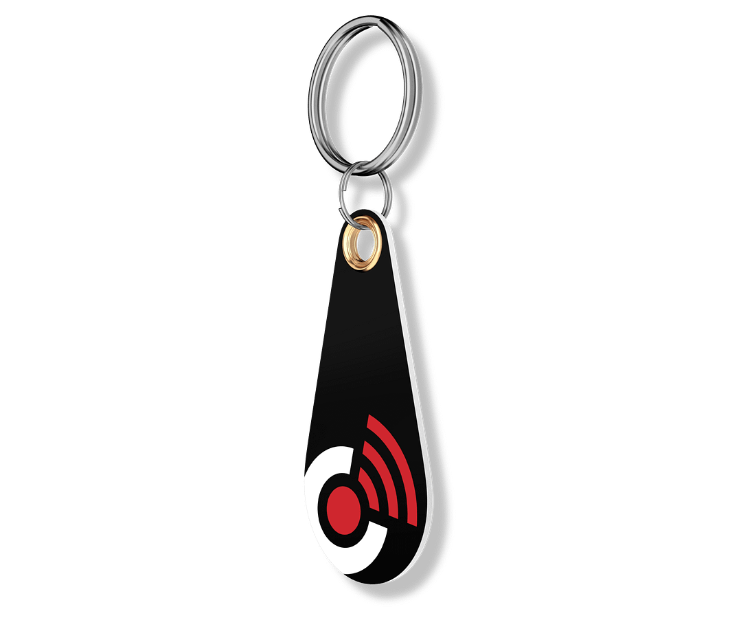 Black PVC Thin Key Fob