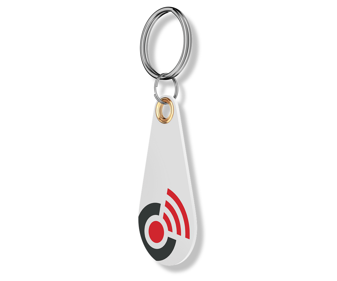 White PVC Thin Key Fob