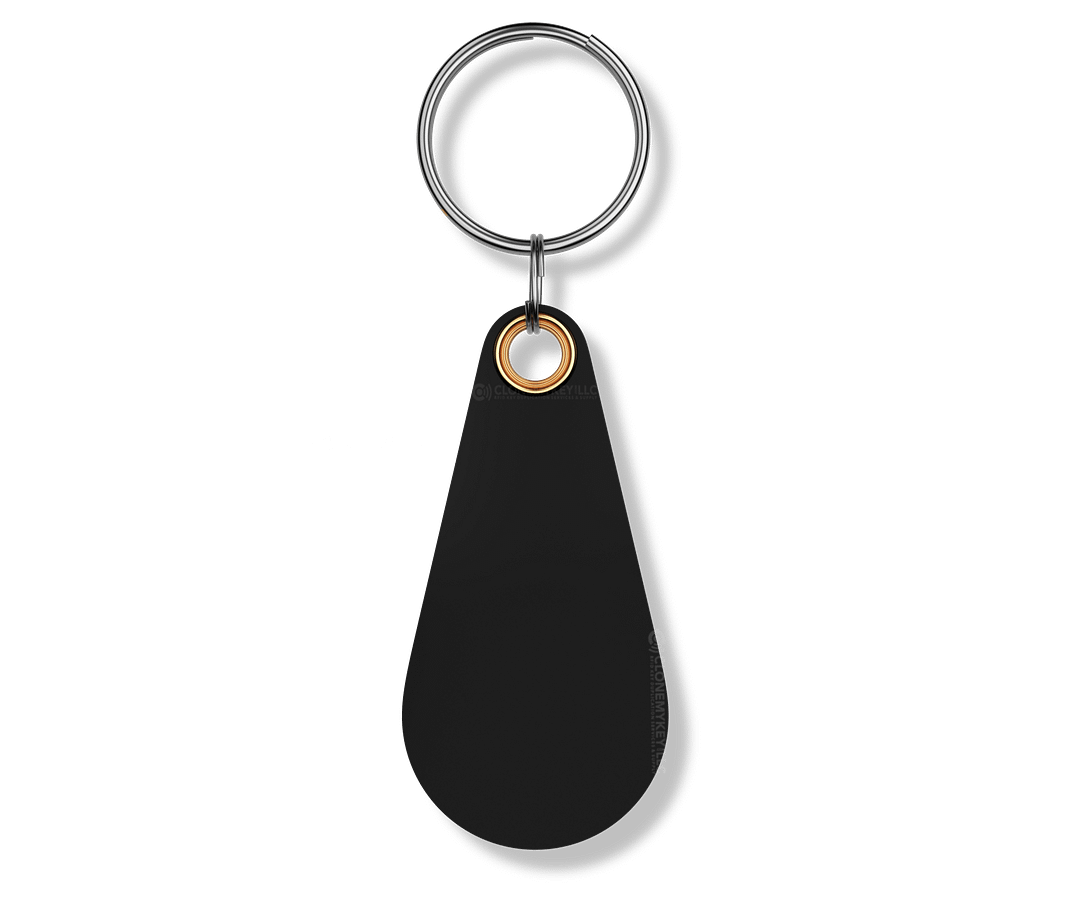RFID Black PVC Thin Key Fob Blank