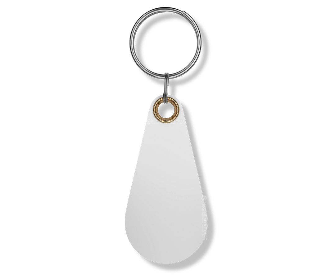 RFID White PVC Thin Key Fob Blank