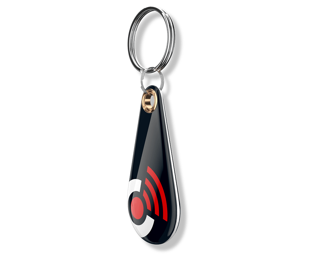 RFID Epoxy Thin Black Key Fob Blank