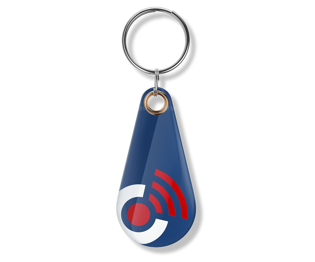RFID Epoxy Thin Blue Key Fob Blank