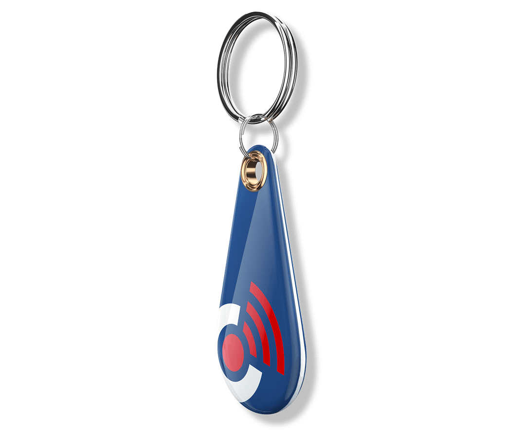 RFID Epoxy Thin Blue Key Fob Blank