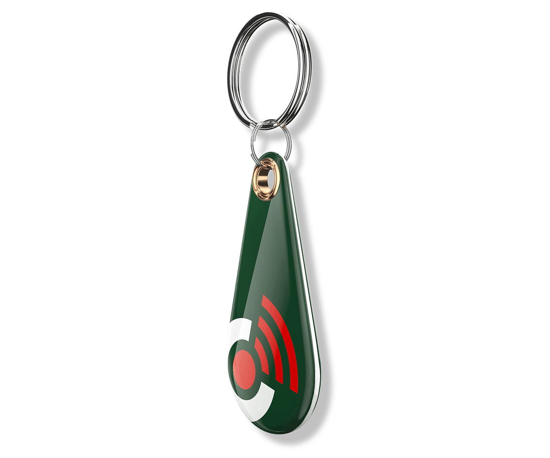 RFID Epoxy Thin Green Key Fob Blank