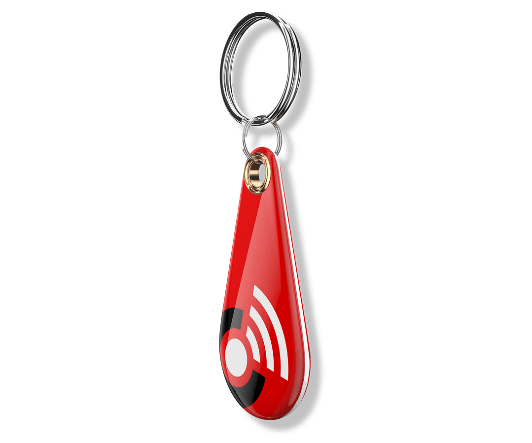 RFID Epoxy Thin Red Key Fob Blank