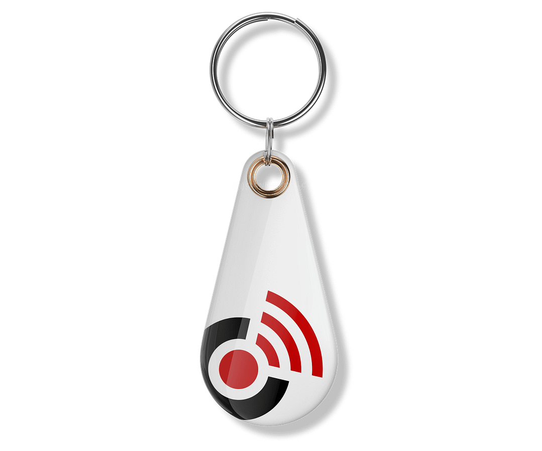 RFID Epoxy Thin White Key Fob Blank