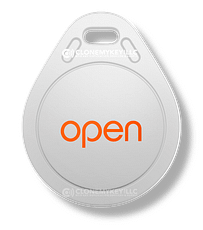 Open Key Fob White OPEN RFID key fob