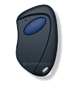 Black Monarch Remote with blue button