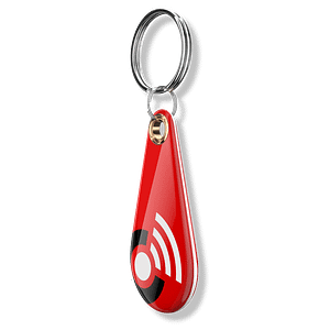 RFID Epoxy Thin Red Key Fob Blank