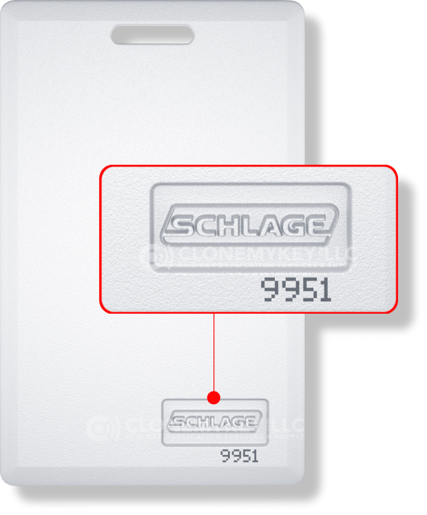 Schlage 9951 Key Card (RFID)